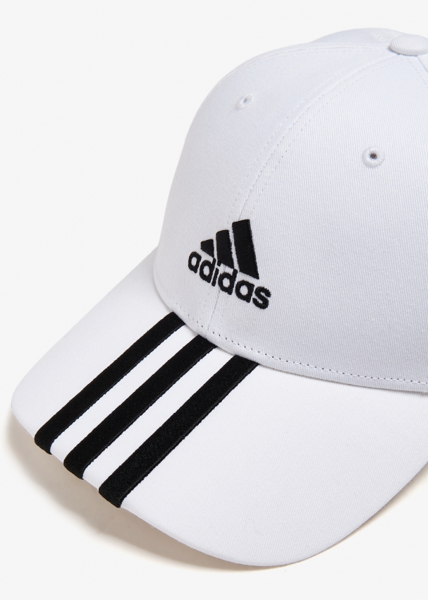 Adidas 3 Stripe cap for Men White in Qatar Level Shoes