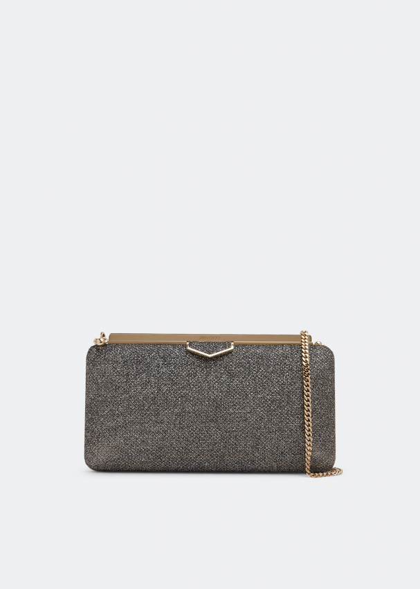 Jimmy Choo Ellipse clutch for Women - Grey in KSA