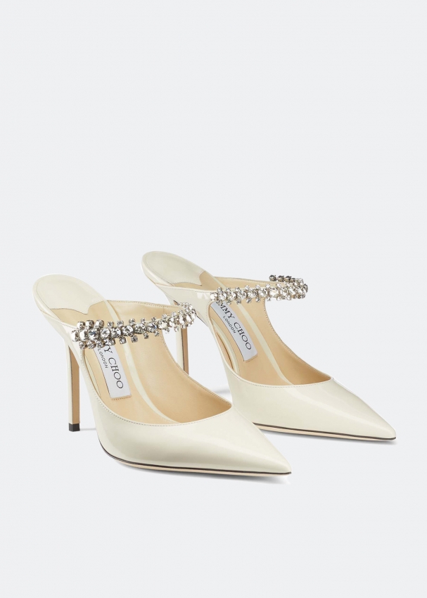 Jimmy Choo Bing 100 mules for Women - White in KSA | Level Shoes Jimmy Choo Bing 100 mules for Women - White in KSA | Level Shoes