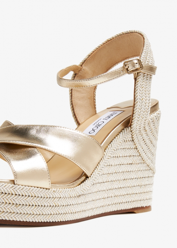 Jimmy Choo Dellena 100 sandals for Women - Gold in UAE Jimmy Choo Dellena 100 sandals for Women - Gold in UAE