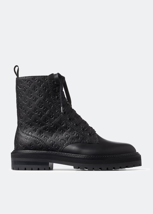 Jimmy Choo Cora combat boots for Women Black in KSA Level Shoes