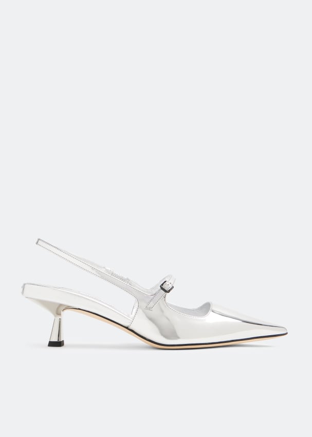 Stuart Weitzman Cherie 45 Leather Slingback Pump in White