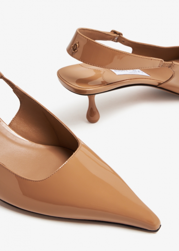 Amel 50 Pat leather slingback pumps