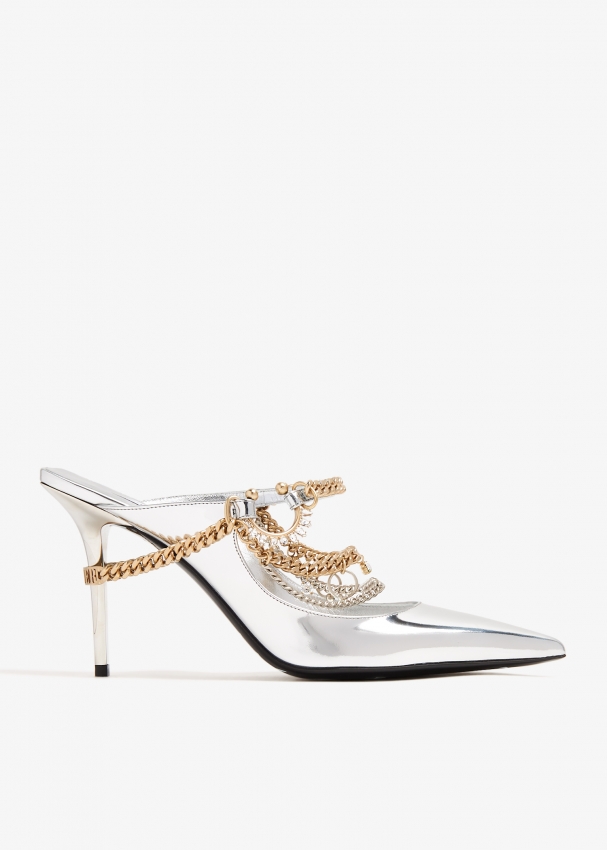 Jimmy Choo x Jean Paul Gaultier Bing 90 mules for Women - Silver in UAE ...