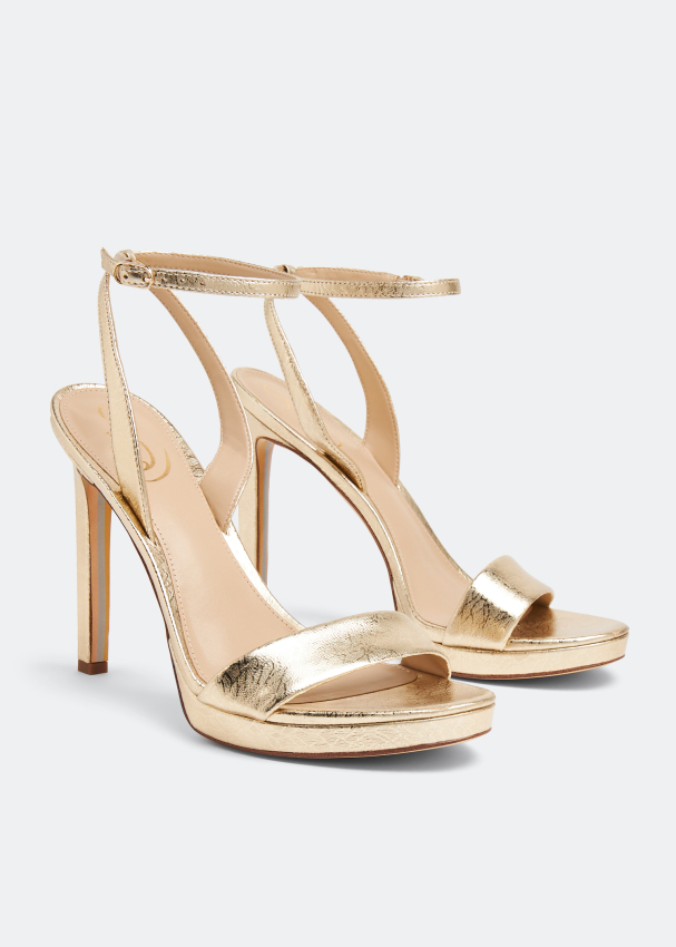 Sam Edelman Jade ankle strap sandals for Women Gold in KSA