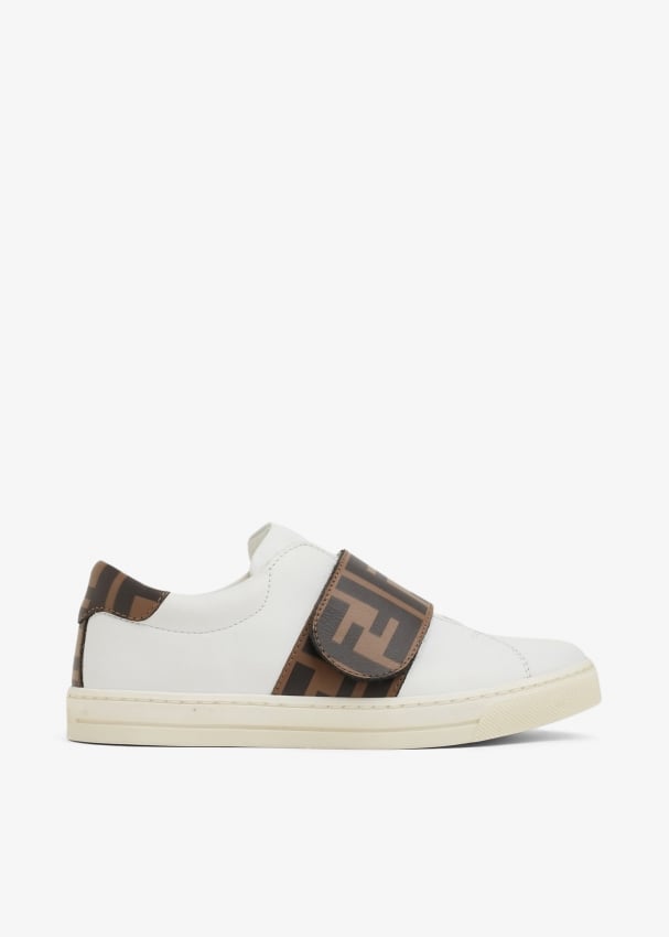 Fendi Leather low top sneakers for Kids Unisex White in UAE Level Shoes