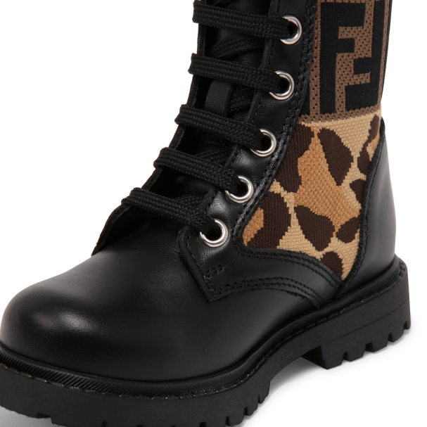 Fendi Leather boots for Girl Black in Kuwait Level Shoes