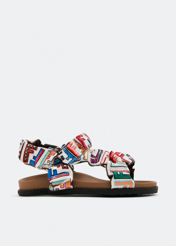 FENDI FF silk sandals for Baby - White in UAE | Level Shoes