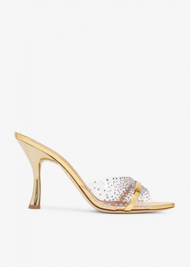 Malone Souliers Julia mules for Women - Gold in UAE | Level Shoes