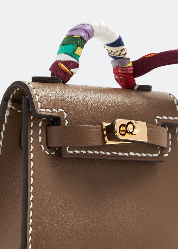 Hermes Pre Loved Micro Mini Kelly Twilly bag charm for Women Grey in KSA Level Shoes