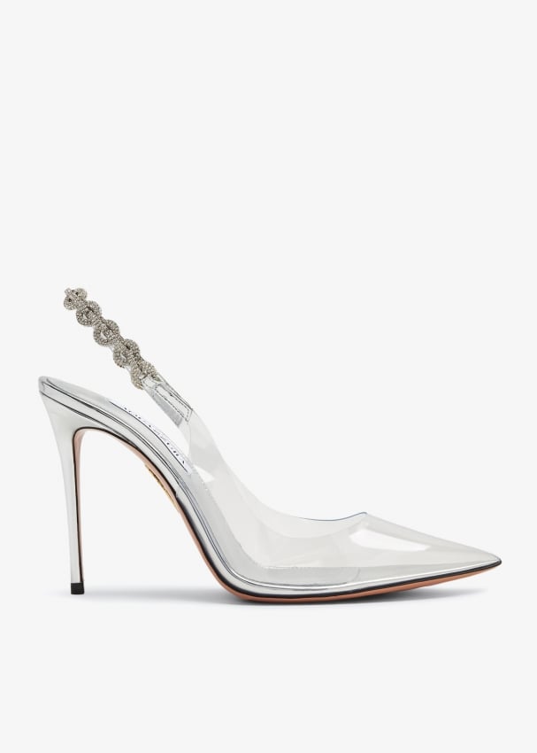 Aquazzura Love Link Plexi Sling 105 pumps for Women - Neutral in UAE ...