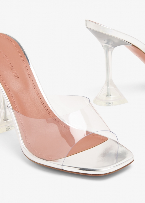 Amina muaddi clear mules outlet