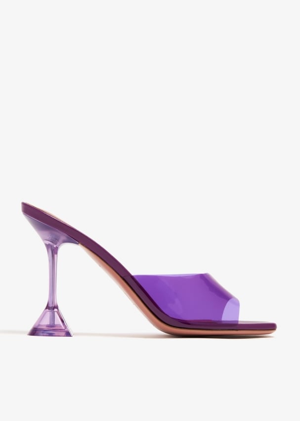 Amina Muaddi Lupita mules for Women - Purple in UAE | Level Shoes