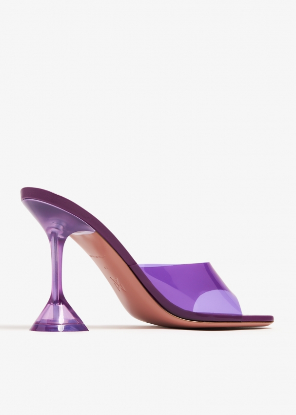 Amina Muaddi Lupita mules for Women - Purple in UAE | Level Shoes