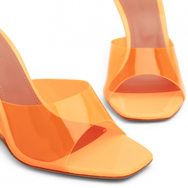 Amina Muaddi Lupita Glass wedge sandals for Women Orange in UAE