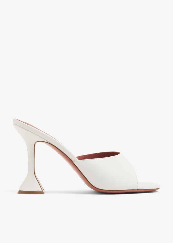 Amina Muaddi Lupita mules for Women - White in UAE | Level Shoes