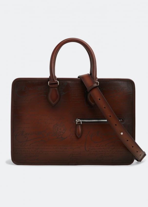 Berluti Un Jour Scritto small leather briefcase for Men - Brown in UAE ...