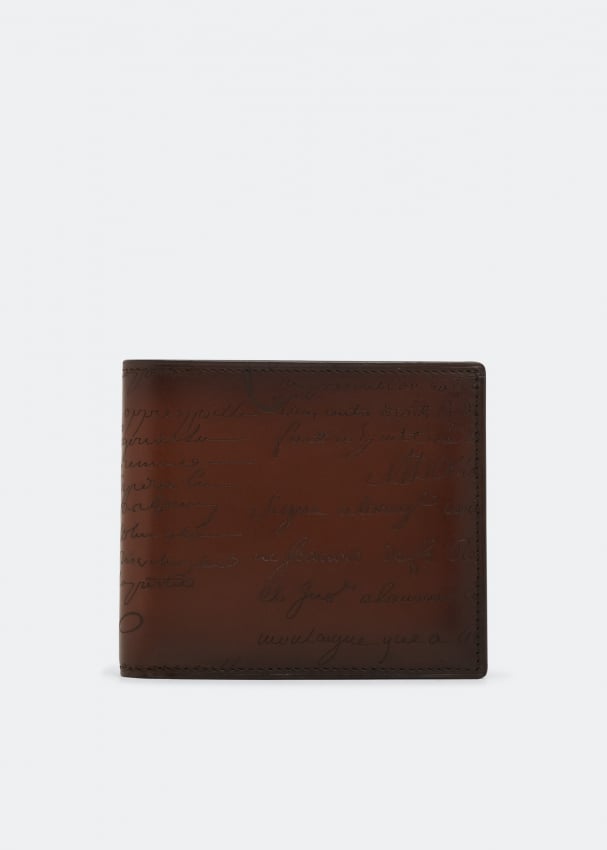 Berluti Makore Scritto leather wallet for Men - Brown in UAE | Level Shoes