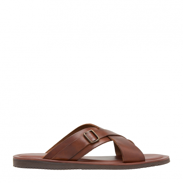 Opera D Arte Leather sandals for Men Brown in UAE Level Shoes