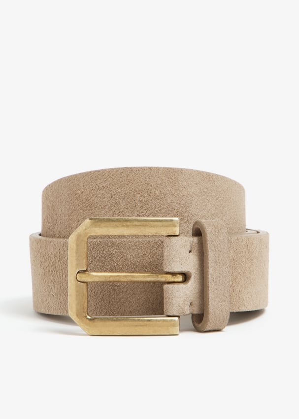Suede tan belt hotsell
