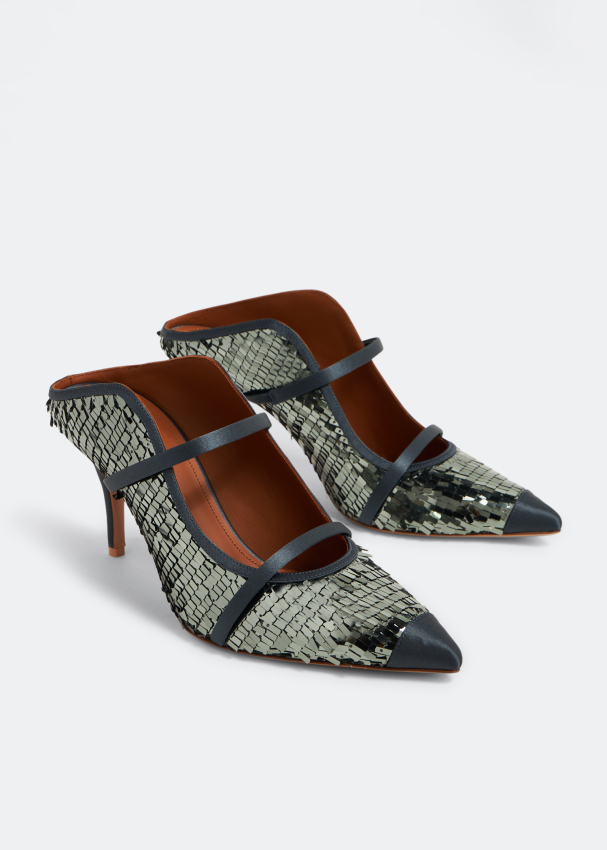 Malone Souliers Maureen 70 mules for Women Green in Kuwait Level Shoes