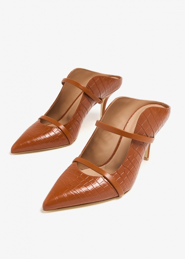 Maureen 70 Pointed Leather Mules main image 0