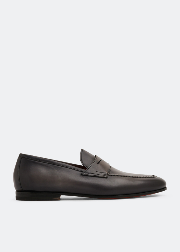 Mens grey slip sales on dress shoes