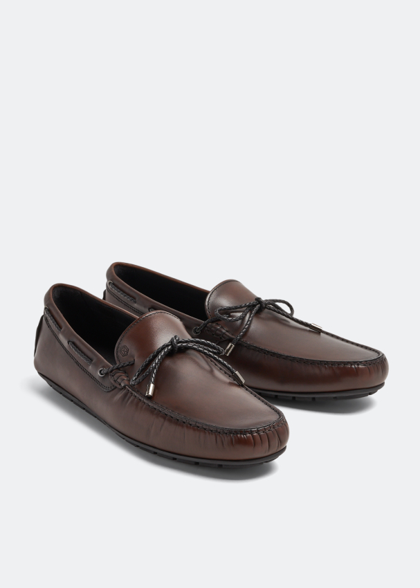 Mengloria Influence leather moccasins for Men - Brown in KSA | Level Shoes