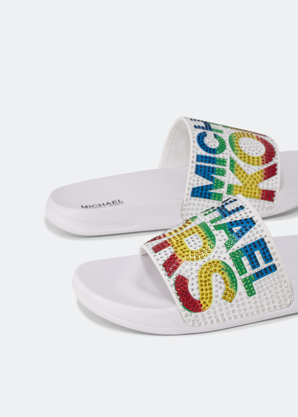 Michael Kors Jett Jae slides for Girl White in UAE Level Shoes