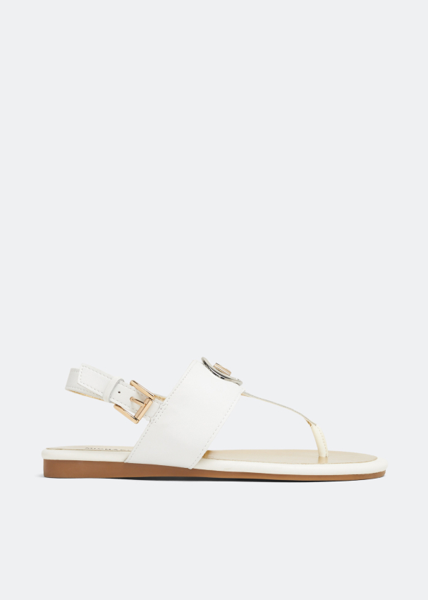 Michael Kors Brady Platform MK Logo White Saffiano Slide Sandal Size 10  194392006082  eBay  Shoes women heels Michael kors Women shoes