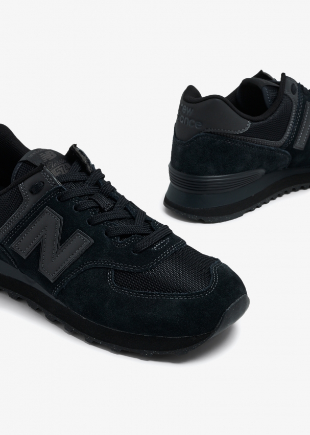 NEW BALANCE 574 SUEDE/MESH CORE COLORS, Black Men's Sneakers