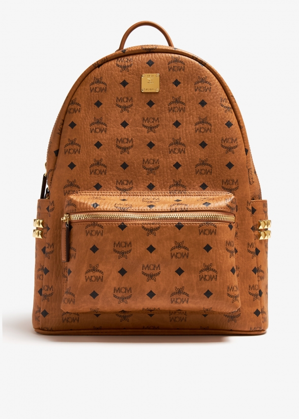 MCM Medium Stark backpack for Men Brown in Bahrain Level Shoes