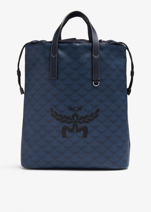 Navy blue mcm bag clearance