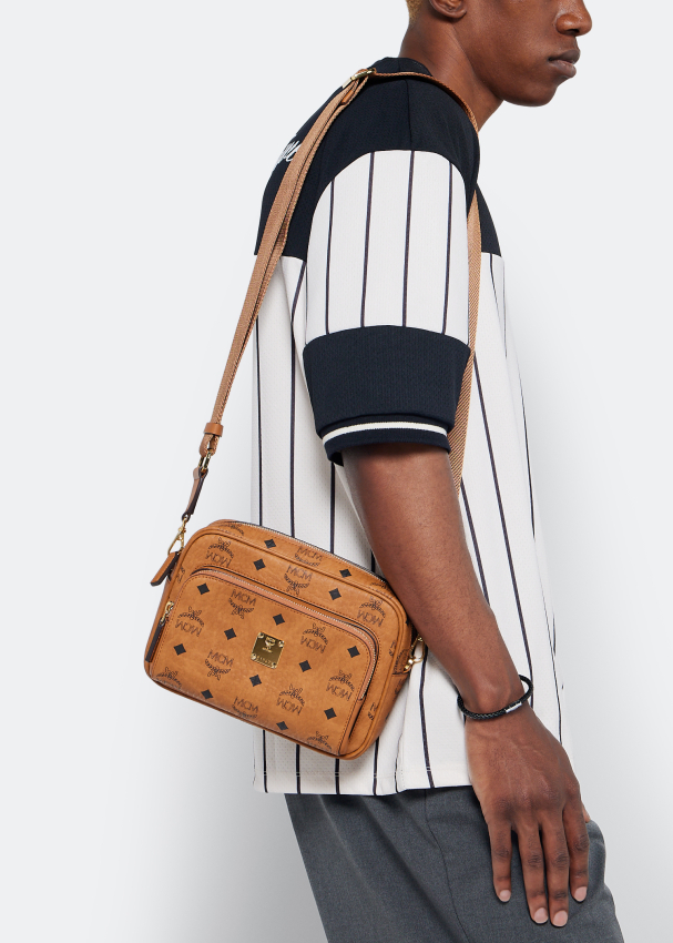 MCM Small Aren crossbody bag for Men Brown in KSA Level Shoes