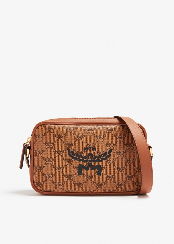 MCM Himmel small crossbody bag for Men Brown in Bahrain Level Shoes