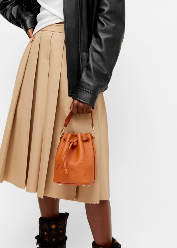 Mcm mini bucket bag sales