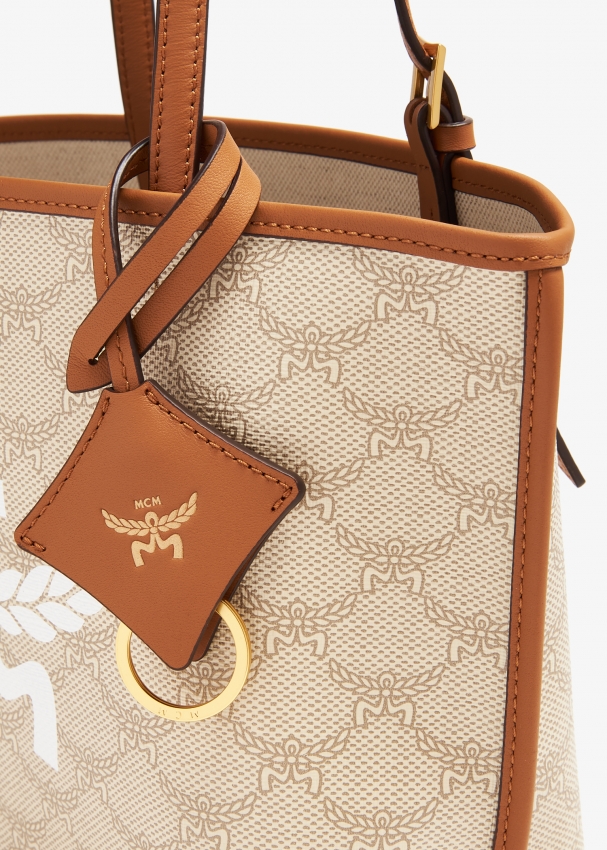 Mcm small shopper tote deals
