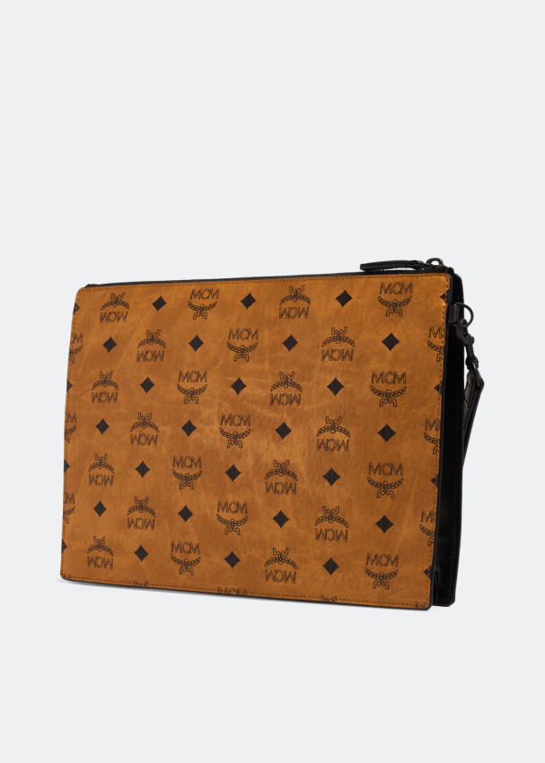 MCM Aren wristlet pouch for Men Brown in UAE Level Shoes