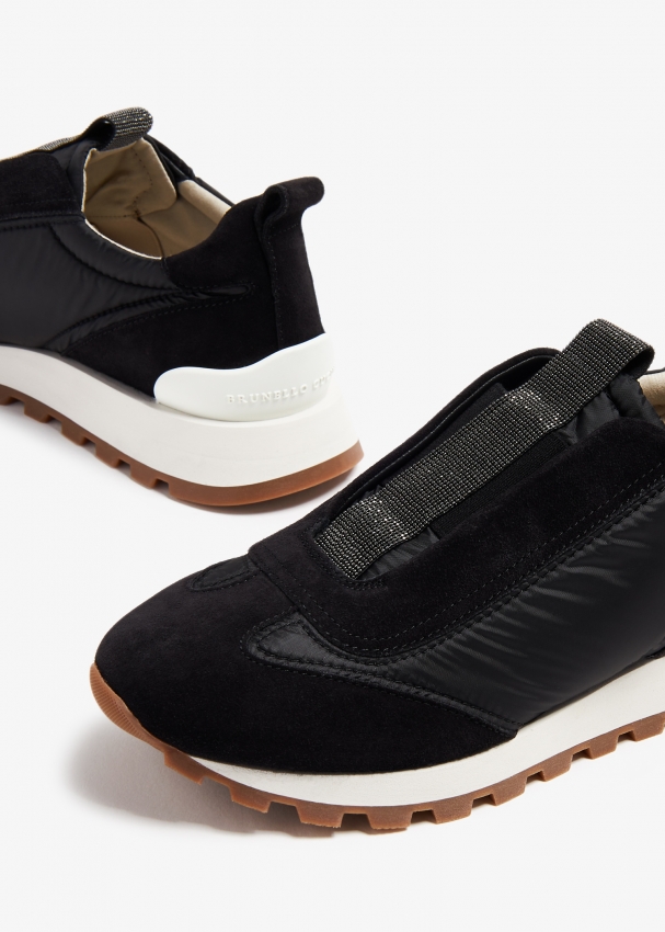 Brunello Cucinelli Suede sneakers for Women - Black in UAE | Level 