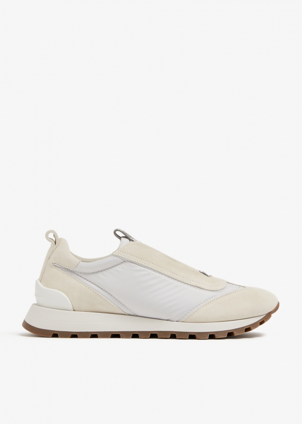 Brunello Cucinelli Suede sneakers for Women - White in UAE