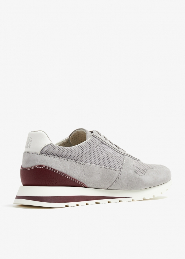 Brunello Cucinelli Suede sneakers for Men Grey in UAE Level Shoes