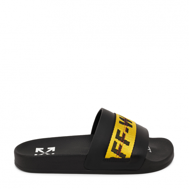 Off-White Industrial slides for Men - Black in UAE | Level Shoes