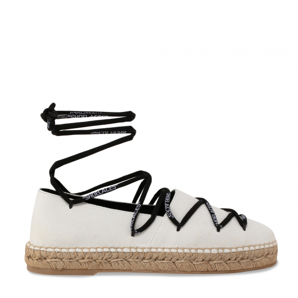 Off-White Lace-up flat espadrilles for Women - White in UAE