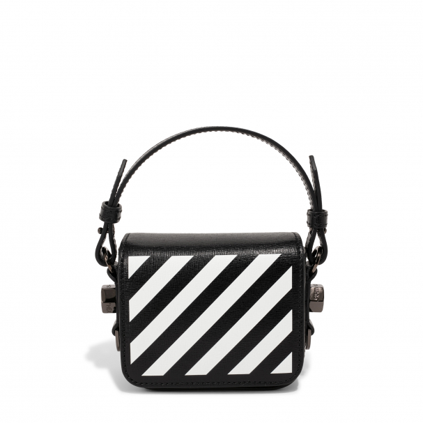 Buy Off-White Diagonal Baby Flap Bag 'Black