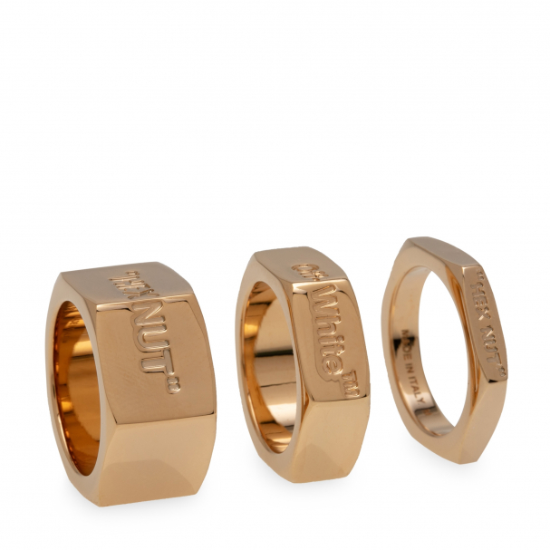 Off White Bolt ring set for Women Gold in UAE Level Shoes