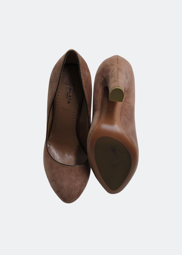 Ala a Pre Loved Chunky heel pumps for Women Brown in UAE Level