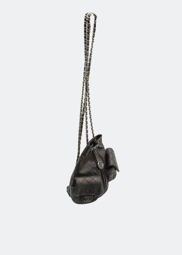 Pre-loved Chanel Vintage Black Lambskin Duma Backpack – Vintage