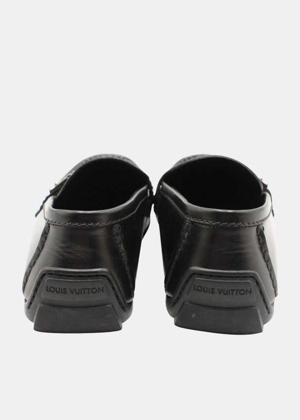 Louis Vuitton Grey Leather Monte Carlo Loafers Size 44 Louis Vuitton