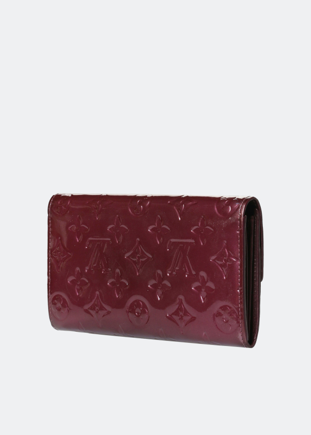 Buy Luxury Louis Vuitton Monogram Vernis Sarah Wallet Red Online