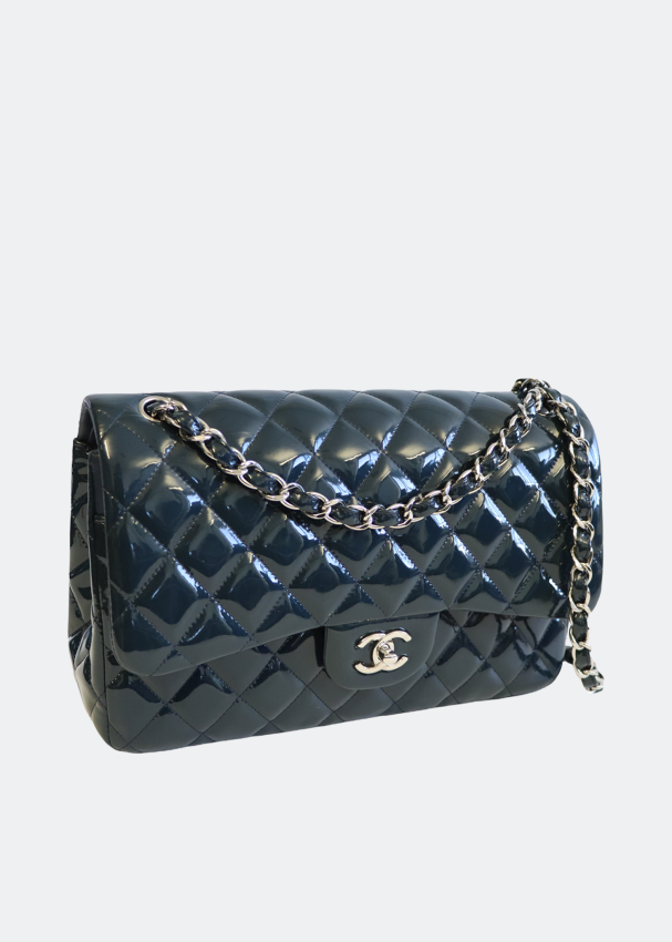 Chanel Pre-Loved Classic double flap jumbo bag for Women - Blue in